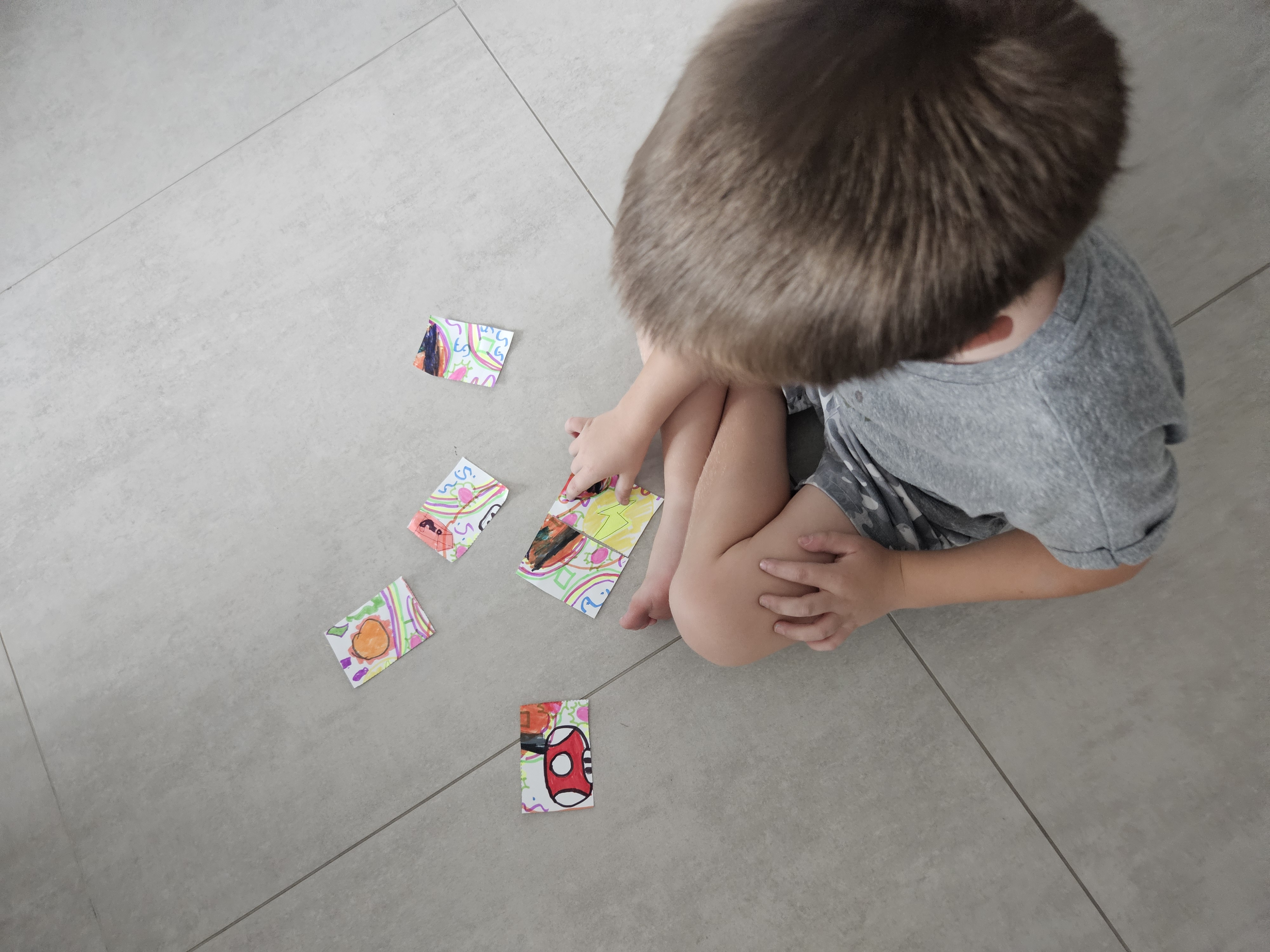 Child with activity pages